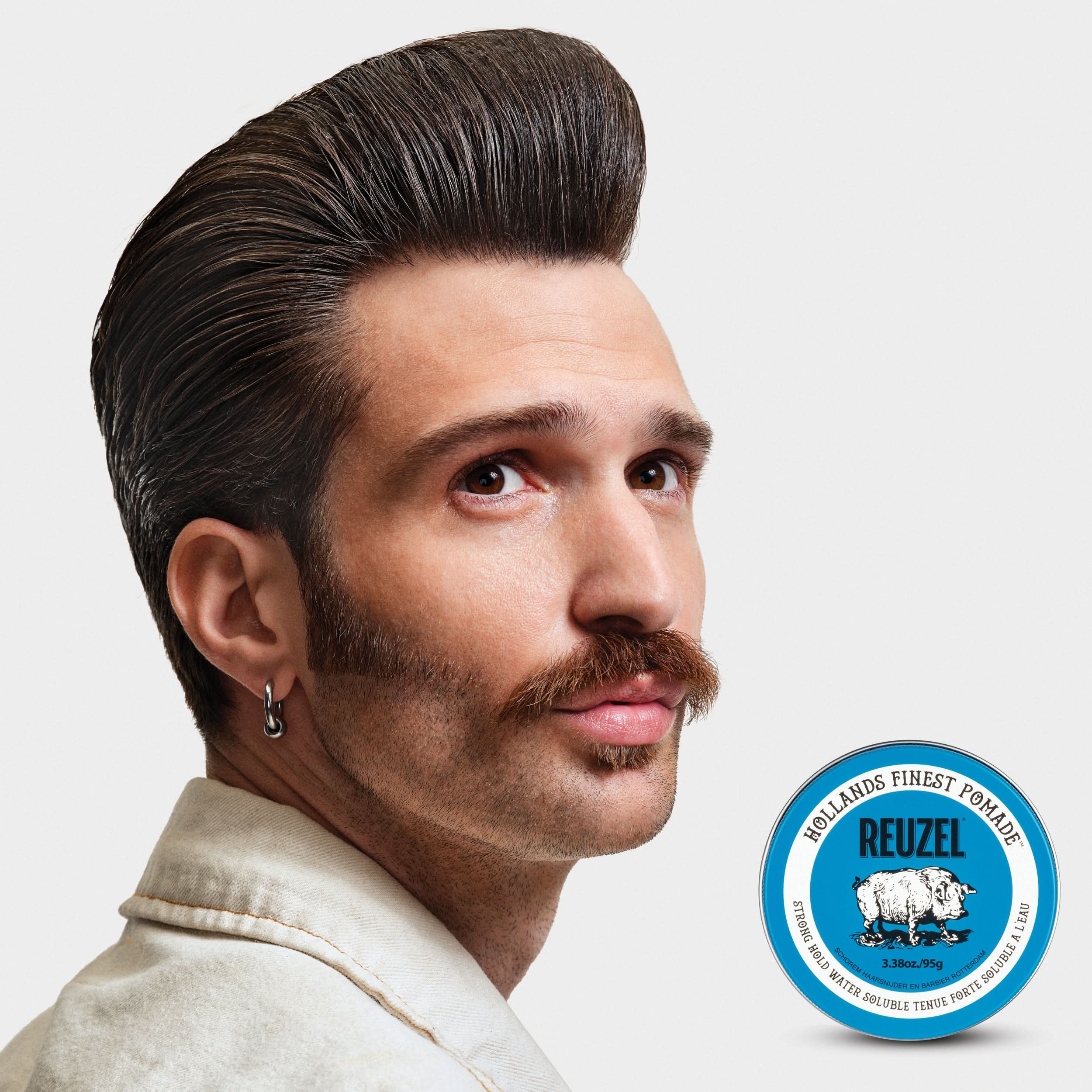 Blue High Shine Strong Hold Pomade - Image 3