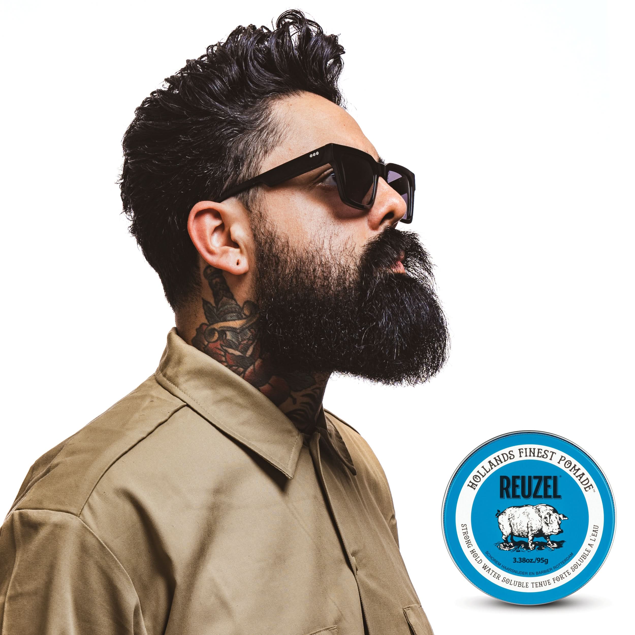 Blue High Shine Strong Hold Pomade - Image 8
